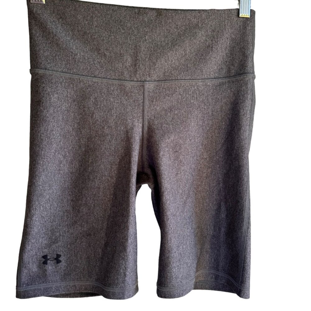 Under Armour Women's HeatGear Compression Shorts Size S SM Gray Athletic Running